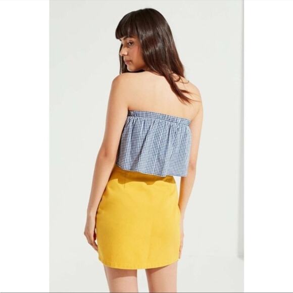 Urban Outfitters BDG Bright Yellow Adonita Zipper Front Mini Skirt Women’s S - Picture 9 of 9